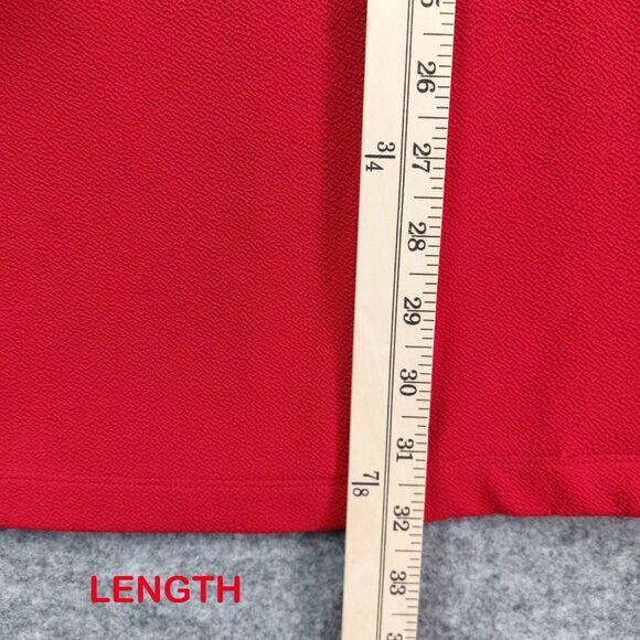 Ali Miles 1X Red Swing Jacket Plus Button Front 3/4 Sleeve Pocket Artsy Career - Picture 5 of 9